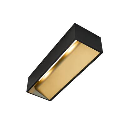 SLV LOGS IN L, Wandaufbauleuchte, DALI, 3000 K, 20 W, schwarz / goldfarben