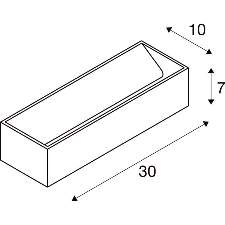 SLV LOGS IN L, Wandaufbauleuchte, DALI, 3000 K, 20 W, weiß