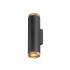 GRIP! L, Wandaufbauleuchte, UP/DOWN, QPAR51, 2 x 6 W, schwarz