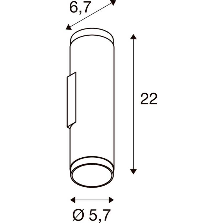 SLV GRIP! L, Wandaufbauleuchte, UP/DOWN, QPAR51, 2 x 6 W, gold