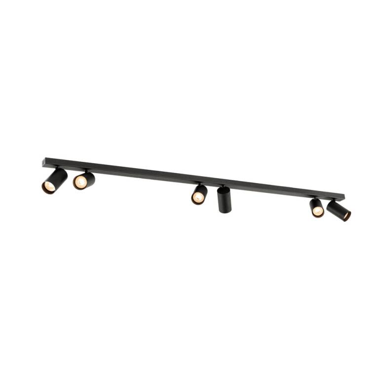 SLV ENOLA 2.0 M, CL, SIX, QPAR51, LONG, Deckenaufbauleuchte, 6 x 10 W, schwarz