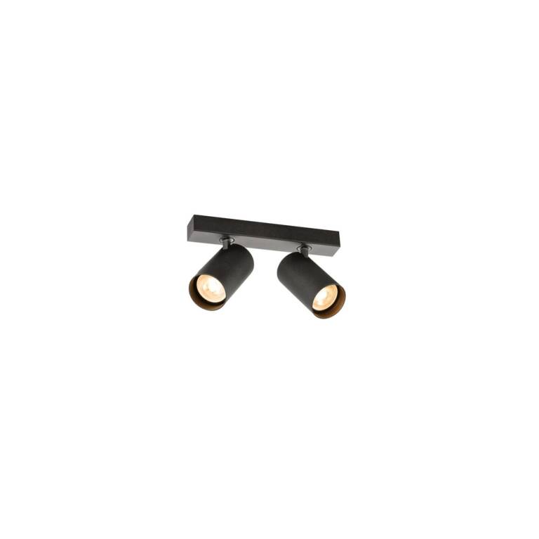 SLV ENOLA 2.0 M, CL, DOUBLE, QPAR51, Deckenaufbauleuchte, 2 x 10 W, schwarz