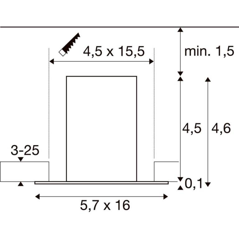 SLV ENOLA 2.0 M, RL, DOUBLE, QPAR51, Deckeneinbauleuchte, 2 x 10 W, schwarz