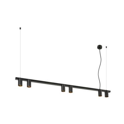 SLV ENOLA 2.0 M, PD, SIX, LONG, QPAR51, Pendelleuchte, 6 x 10 W, schwarz