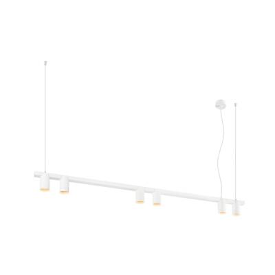 SLV ENOLA 2.0 M, PD, SIX, LONG, QPAR51, Pendelleuchte, 6 x 10 W, weiß