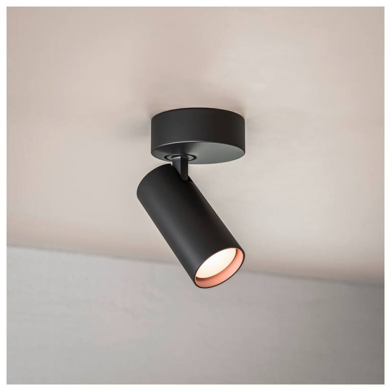 SLV ENOLA 2.0 S, CW, SINGLE, GU10 MINI, PAR11, rund, Wand- und Deckenaufbauleuchte, 1 x 5 W, schwarz