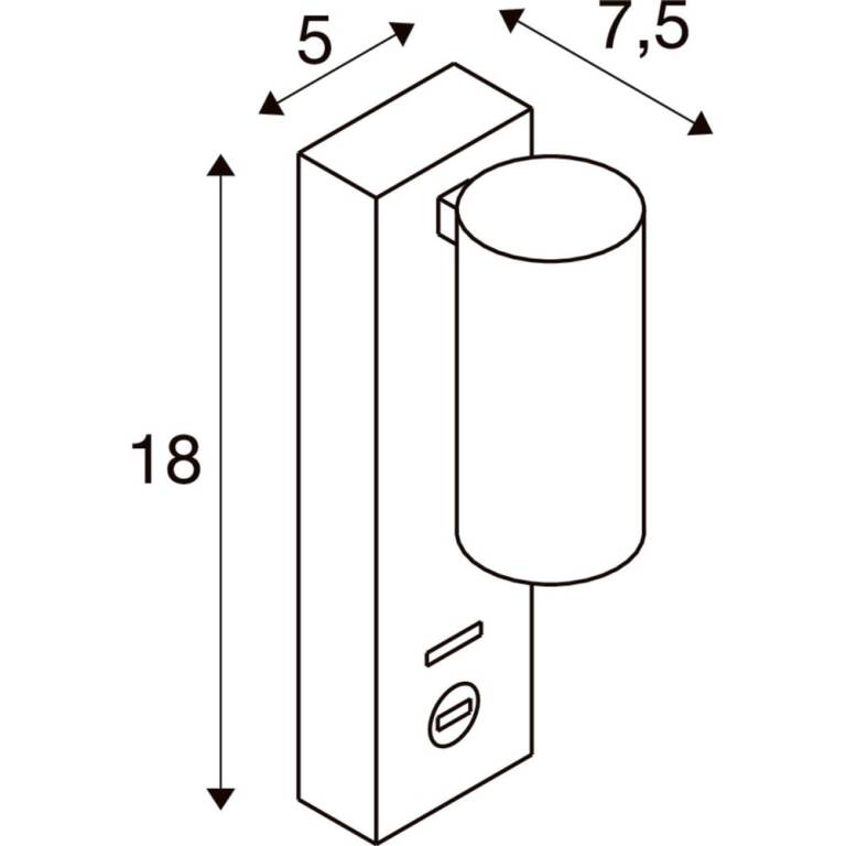 SLV ENOLA 2.0 S, WL, SINGLE, GU10 MINI, PAR11, BEDSIDE, USB C, Wandaufbauleuchte, 1 x 5 W, weiß