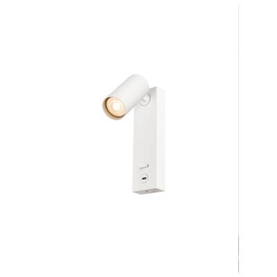 SLV ENOLA 2.0 S, WL, SINGLE, GU10 MINI, PAR11, BEDSIDE, USB C, Wandaufbauleuchte, 1 x 5 W, weiß
