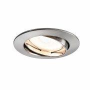 Einbauleuchte Premium Line 230V IP23 Ø 83mm GU10 schwenkbar Eisen gebürstet