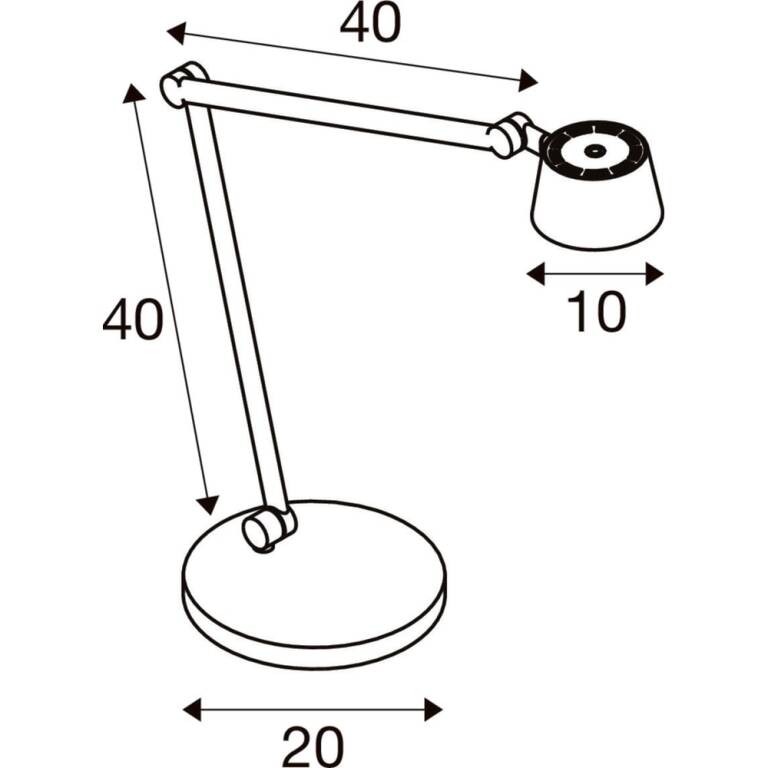 SLV MECANICA 2.0, TL, LED, CCT, Tischleuchte, 2700/4000/6500 K, 9 W, Touch, weiß