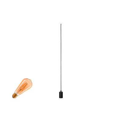 SLV FITU LAMP SET, PD, DECKENROSETTE, Pendelleuchte, E27, 2500 K, PHASE, 320°, schwarz