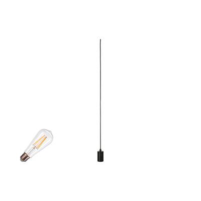 SLV FITU LAMP SET, PD, DECKENROSETTE, Pendelleuchte, E27, 2700 K, PHASE, 320°, schwarz