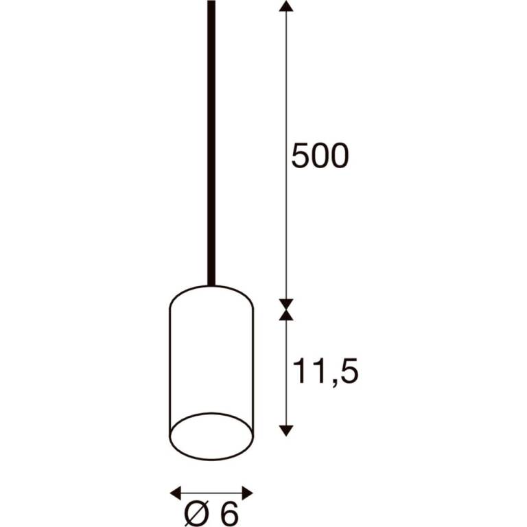 SLV FITU LAMP SET, PD, STONE, Pendelleuchte, E27 Globe 150, 1900 K, PHASE, 330°, schwarz