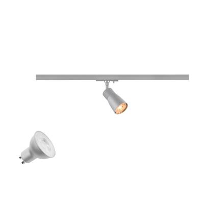SLV PURI 2.0 LAMP SET, Dome, 1~ Spot, INKL. PAR16 GU10, 2700 K, GU10, 1 x 6 W, PHASE, 38°, grau