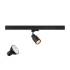 PURI 2.0 LAMP SET, Tube, 3~ Spot, INKL. PAR16 GU10, 3000 K, GU10, 1 x 6 W, PHASE, 38°, schwarz
