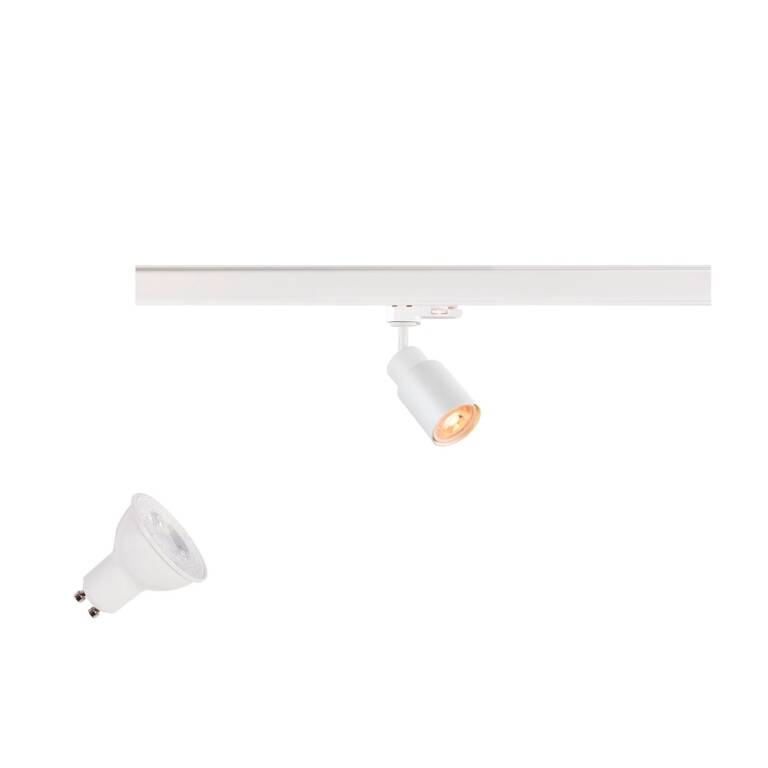 SLV PURI 2.0 LAMP SET, Tube, 3~ Spot, INKL. PAR16 GU10, 2700 K, GU10, 1 x 6 W, PHASE, 38°, weiß