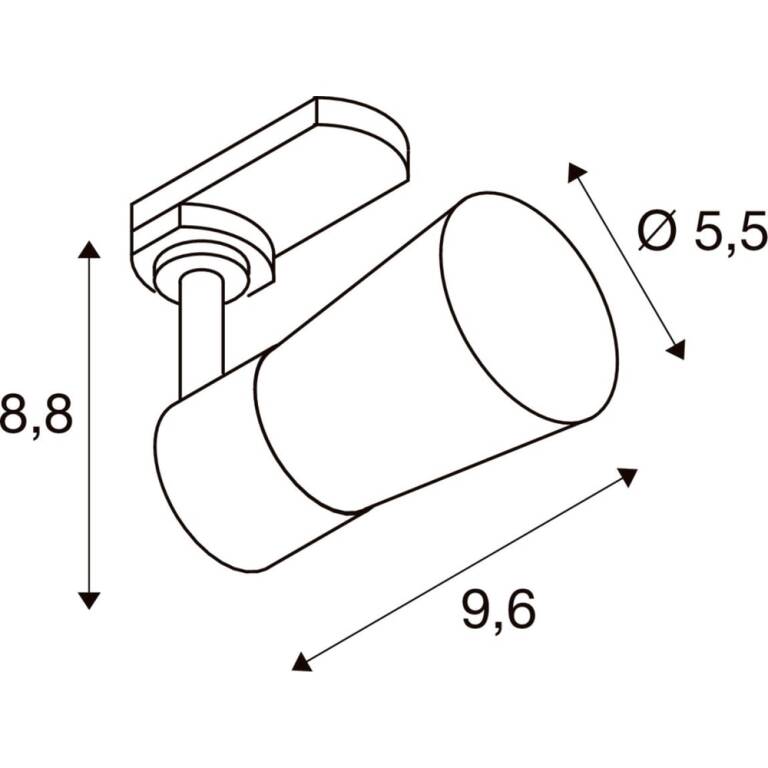 SLV PURI 2.0 LAMP SET, Cone, 3~ Spot, INKL. PAR16 GU10, 2700 K, GU10, 1 x 6 W, PHASE, 38°, schwarz