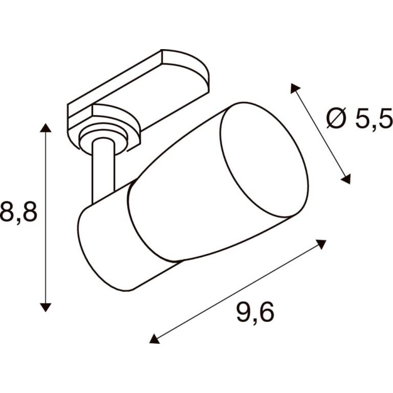 SLV PURI 2.0 LAMP SET, Dome, 3~ Spot, INKL. PAR16 GU10, 3000 K, GU10, 1 x 6 W, PHASE, 38°, weiß