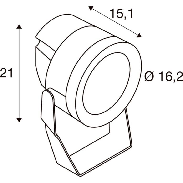 SLV PL-BEAM PRO M, SP, DALI, ASYMMETRISCH, Wand- und Deckenaufbauleuchte, 2700 K, 26 W, 25°, anthrazit