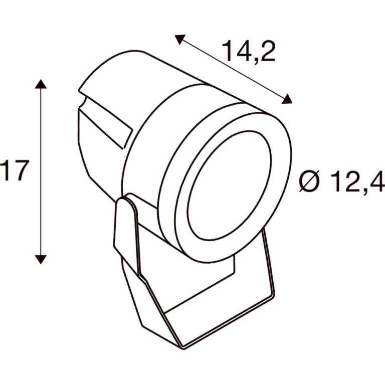 SLV PL-BEAM PRO S, SP, DALI, ASYMMETRISCH, Wand- und Deckenaufbauleuchte, 3000 K, 12 W, 25°, anthrazit