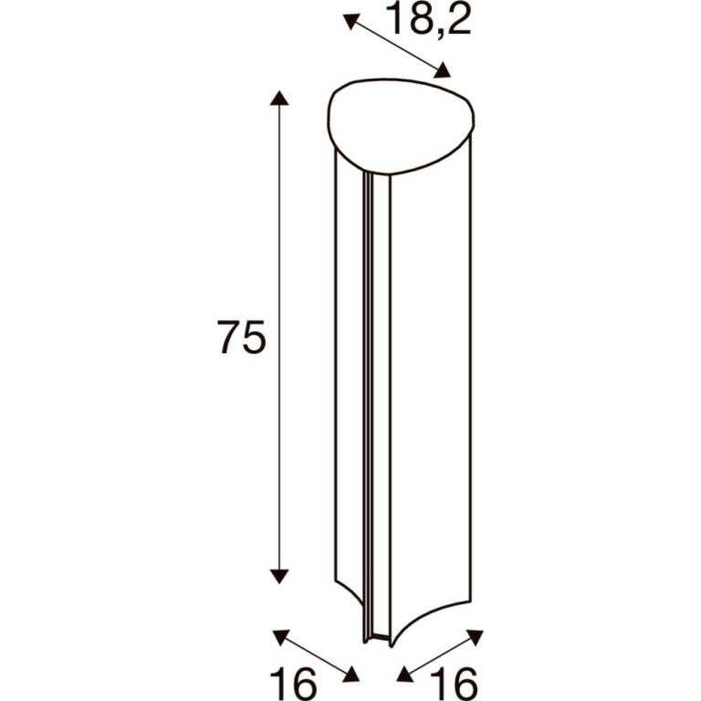 SLV ALEGRIA 75, POLE, TRIAC, Stehleuchte, IP65, 2200 K / 2700 K, 30 W, anthrazit