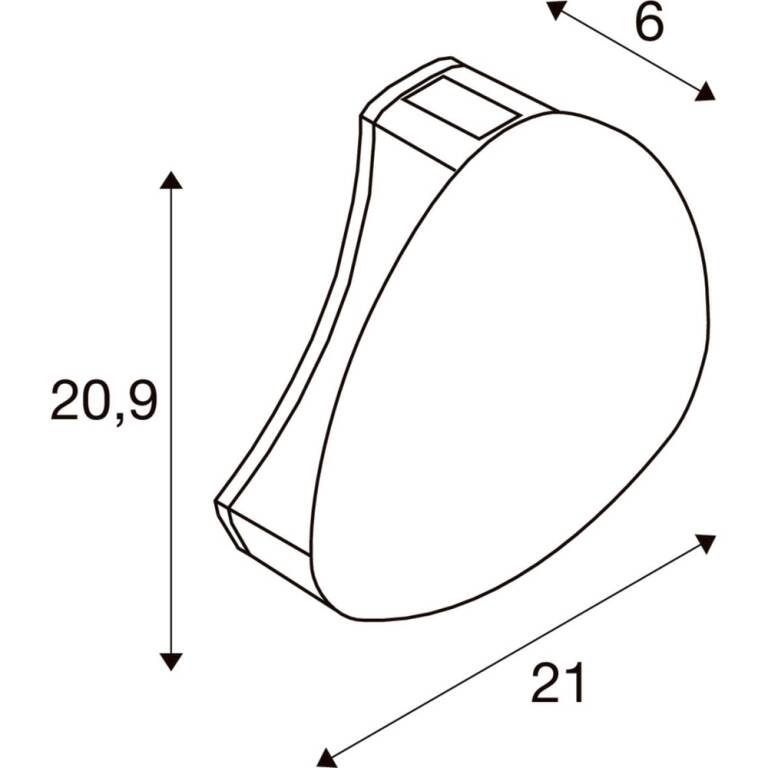 SLV ALEGRIA, WL, TRIAC, Wandaufbauleuchte, 2200 K / 2700 K, 9 W, anthrazit