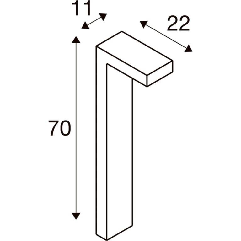 SLV QUADRASYL PRO 70, POLE, DALI, Stehleuchte, IP65, 2200 K / 2700 K, 12 W, anthrazit