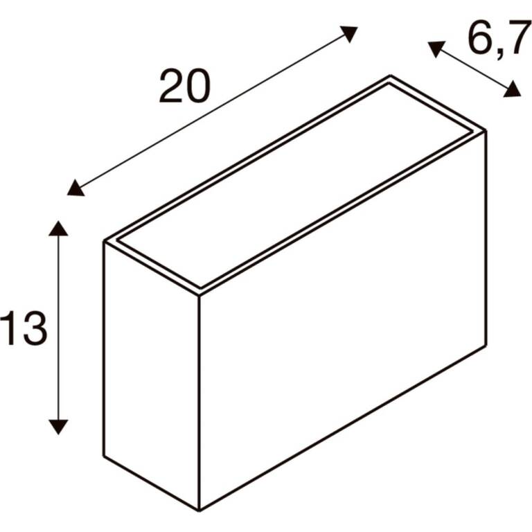 SLV QUADRASYL PRO, WL, UP/DOWN, DALI, Wandaufbauleuchte, 2200 K / 2700 K, 12 W, 23°, anthrazit