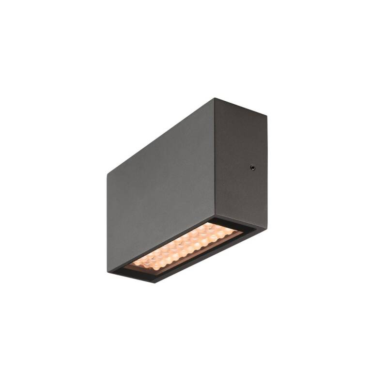 SLV QUADRASYL PRO, WL, EINZEL, DALI, ASYM, Wandaufbauleuchte, 2200 K / 2700 K, 12 W, 138°, anthrazit