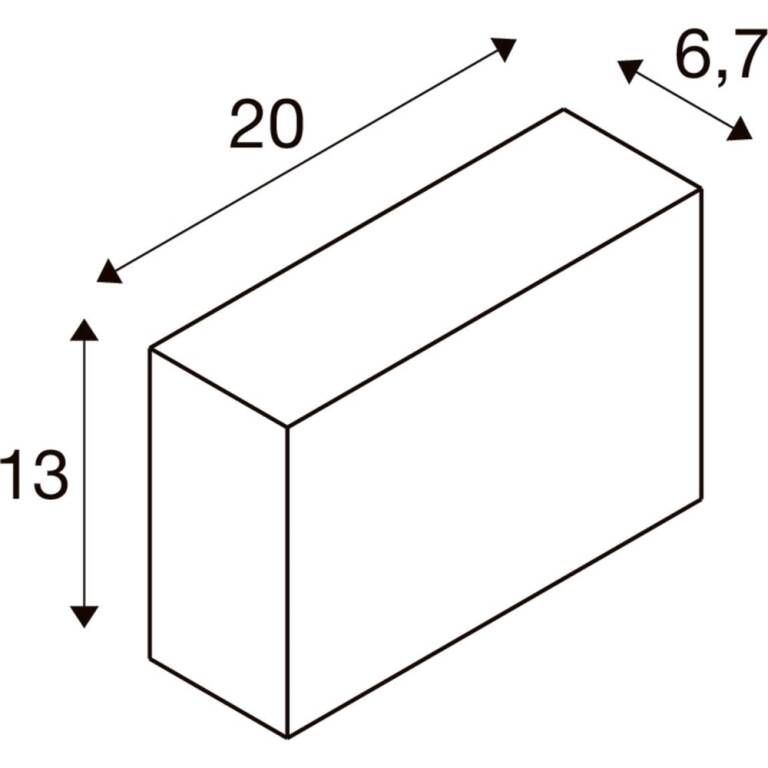 SLV QUADRASYL PRO, WL, EINZEL, DALI, ASYM, Wandaufbauleuchte, 2200 K / 2700 K, 12 W, 138°, anthrazit