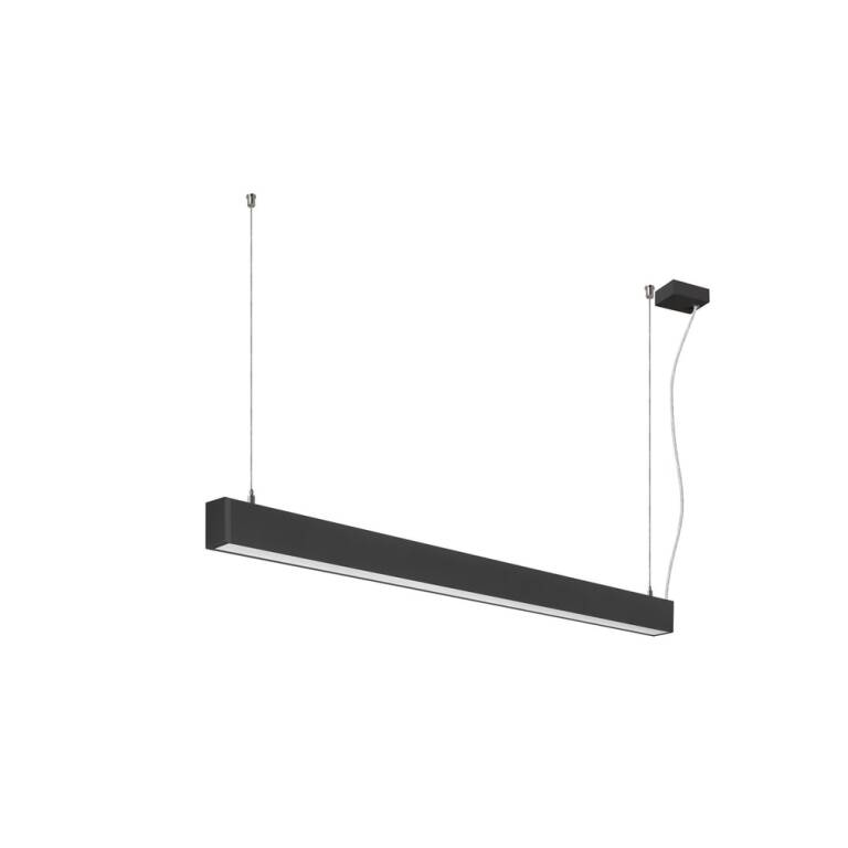 SLV GLENOS® 2.0, PD, 1,2M, DALI, UGR19, Pendelleuchte, Pendellänge: 200 cm, 3000 K, 38 W, 80°, schwarz