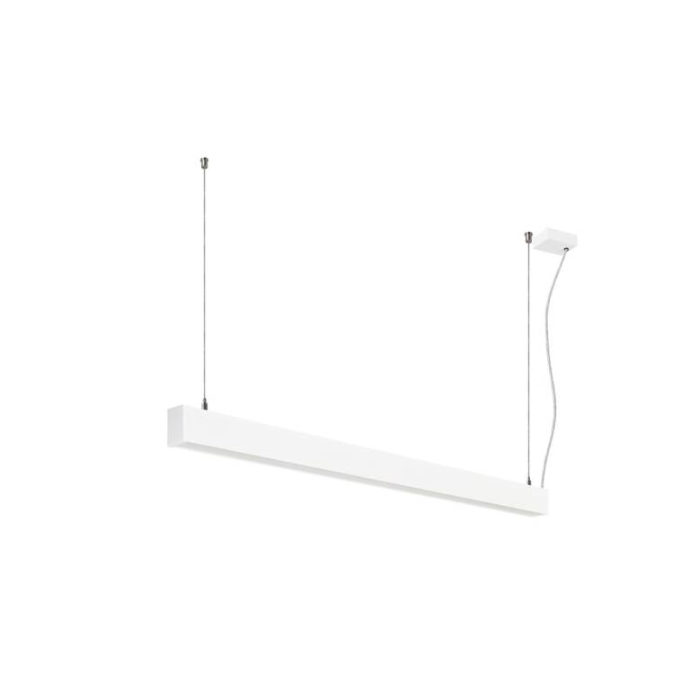 SLV GLENOS® 2.0, PD, 1,2M, DALI, UGR19, Pendelleuchte, Pendellänge: 200 cm, 4000 K, 38 W, 80°, weiß
