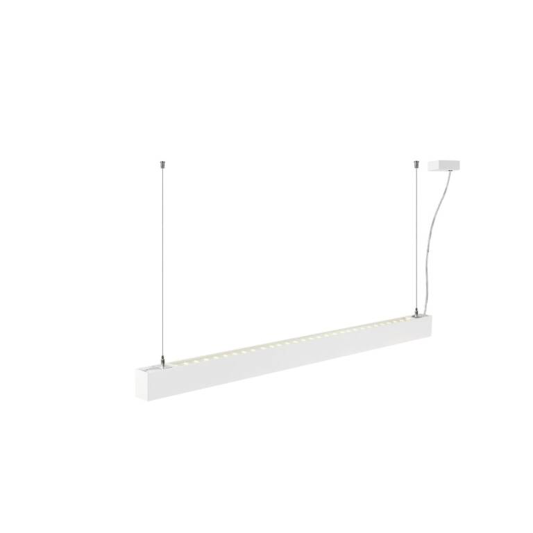 SLV GLENOS® 2.0, PD, 1,2M, DALI, UGR19, Pendelleuchte, Pendellänge: 200 cm, 4000 K, 38 W, 80°, weiß