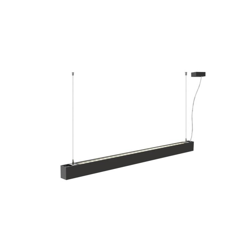 SLV GLENOS® 2.0, PD, 1,2M, DALI, UGR19, Pendelleuchte, Pendellänge: 200 cm, 4000 K, 38 W, 80°, schwarz