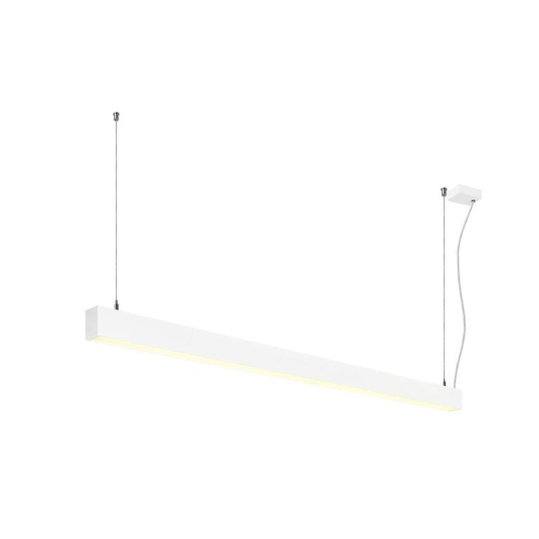 SLV GLENOS® 2.0, PD, 1,5M, DALI, UGR19, Pendelleuchte, Pendellänge: 200 cm, 3000 K, 46 W, 80°, weiß