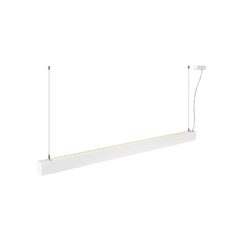 SLV GLENOS® 2.0, PD, 1,5M, DALI, UGR19, Pendelleuchte, Pendellänge: 200 cm, 3000 K, 46 W, 80°, weiß