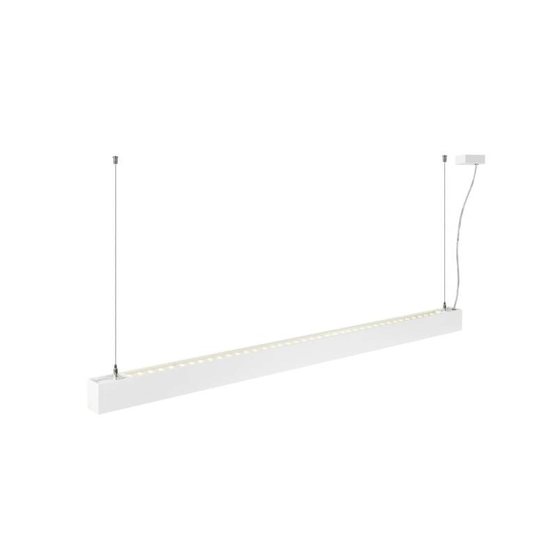 SLV GLENOS® 2.0, PD, 1,5M, DALI, UGR19, Pendelleuchte, Pendellänge: 200 cm, 4000 K, 46 W, 80°, weiß