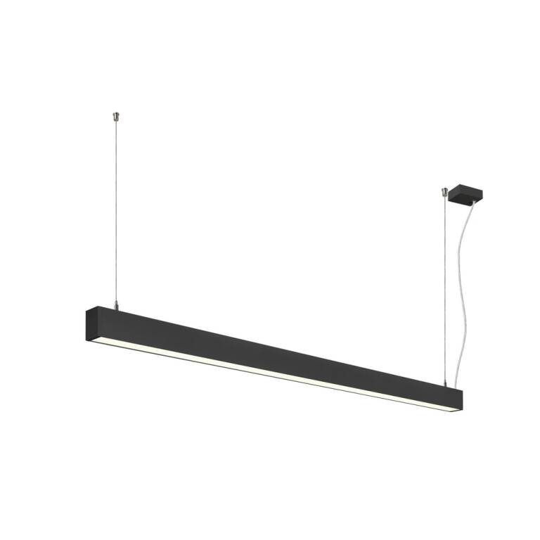 SLV GLENOS® 2.0, PD, 1,5M, DALI, UGR19, Pendelleuchte, Pendellänge: 200 cm, 4000 K, 46 W, 80°, schwarz
