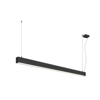 SLV GLENOS® 2.0, PD, 1,5M, DALI, UGR19, Pendelleuchte, Pendellänge: 200 cm, 4000 K, 46 W, 80°, schwarz
