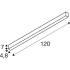 GLENOS® 2.0, CL, 1,2M, DALI, UGR22, Deckenaufbauleuchte, 3000 K, 17 W, schwarz