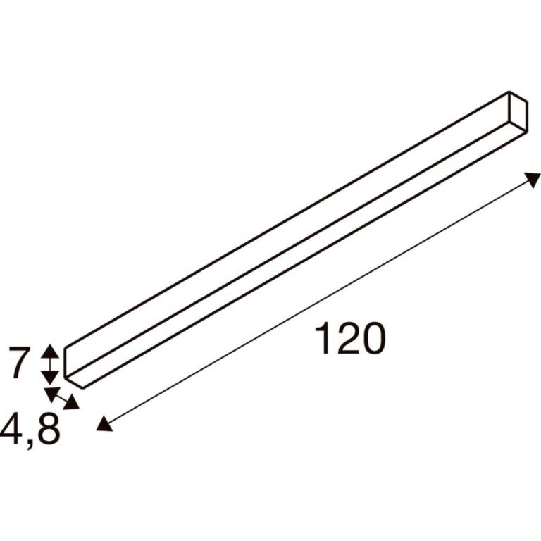 SLV GLENOS® 2.0, CL, 1,2M, DALI, UGR22, Deckenaufbauleuchte, 4000 K, 17 W, weiß