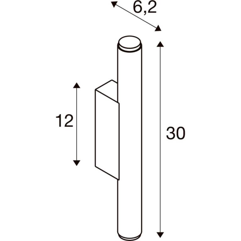 SLV GRIP! S, WL, PHASE, UP/DOWN, Wandaufbauleuchte, 2700 K, 12 W, 29°, schwarz / goldfarben