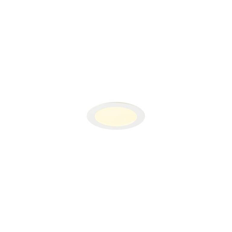SLV SENSER 2.0 18, RL, rund, DALI, Deckeneinbauleuchte, 3000 K / 4000 K, 12 W, 90°, weiß