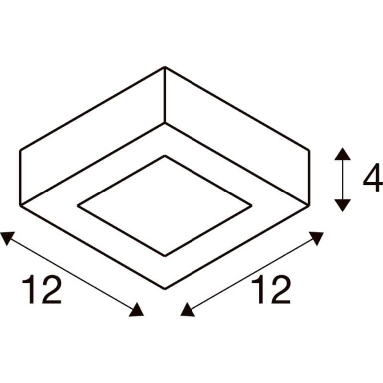 SLV SENSER 2.0 12, CW, eckig, PHASE, Wand- und Deckenaufbauleuchte, 3000 K / 4000 K, 7,2 W, 90°, weiß