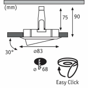 Einbauleuchte Premium Line 230V IP23 Ø 83mm GU10 schwenkbar Weiß