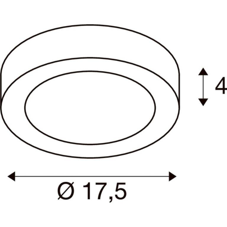 SLV SENSER 2.0 18, CW, rund, DALI, Wand- und Deckenaufbauleuchte, 3000 K / 4000 K, 13 W, 90°, weiß