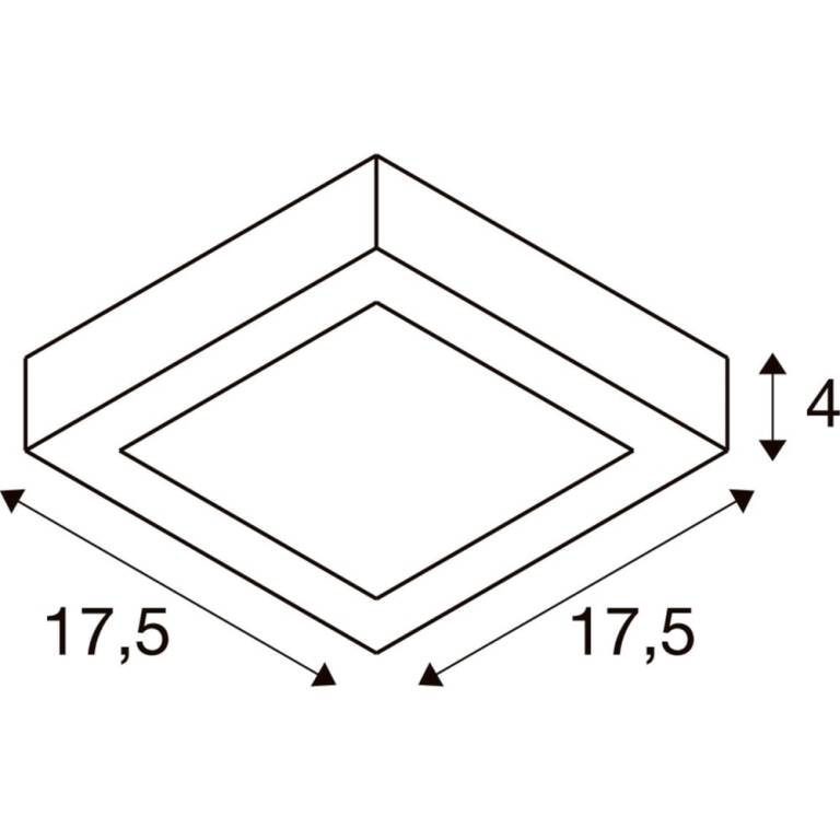 SLV SENSER 2.0 18, CW, eckig, DALI, Wand- und Deckenaufbauleuchte, 3000 K / 4000 K, 13 W, 90°, weiß