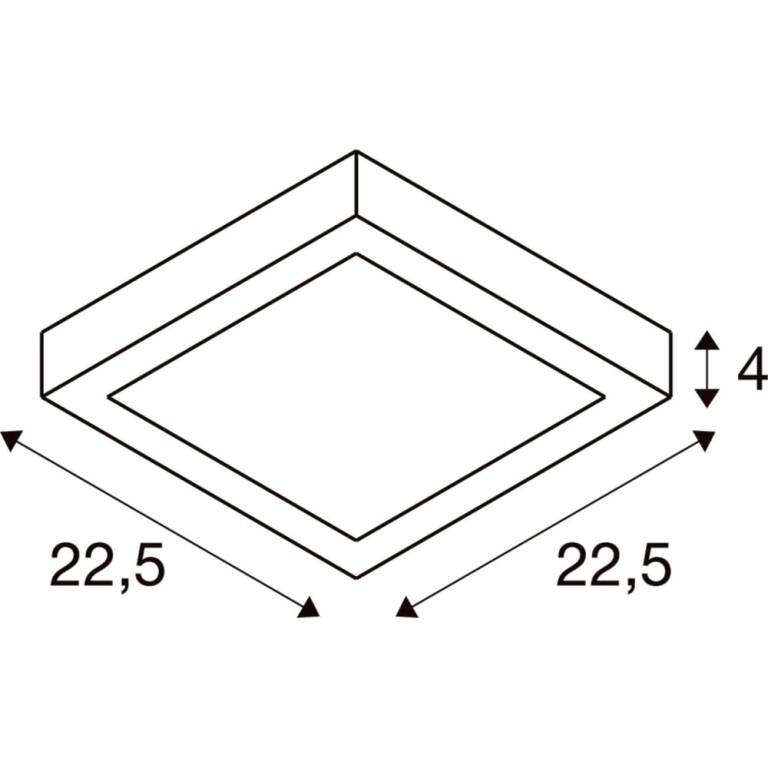 SLV SENSER 2.0 24, CW, eckig, DALI, Wand- und Deckenaufbauleuchte, 3000 K / 4000 K, 23 W, 90°, weiß