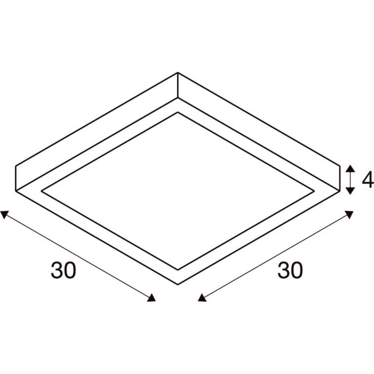 SLV SENSER 2.0 30, CW, eckig, DALI, Wand- und Deckenaufbauleuchte, 3000 K / 4000 K, 27 W, 90°, weiß