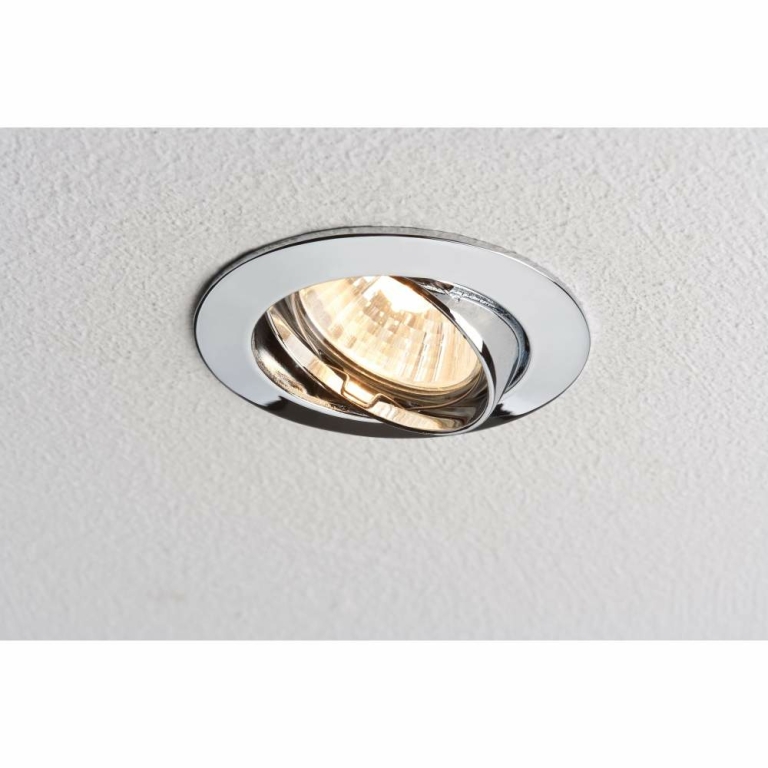 Paulmann Einbauleuchte Premium Line 230V IP23 Ø 83mm GU10 schwenkbar Chrom
